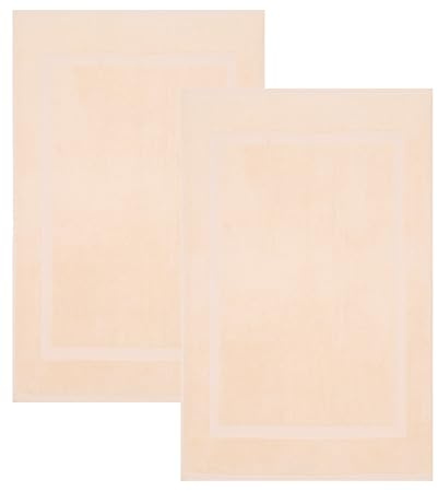 Betz Badvorleger Premium 50x70 cm 2er Set – Badematten aus 100% Baumwolle, ca. 650 g/m², Oeko-TEX® Standard 100, saugstark & weich Farbe beige