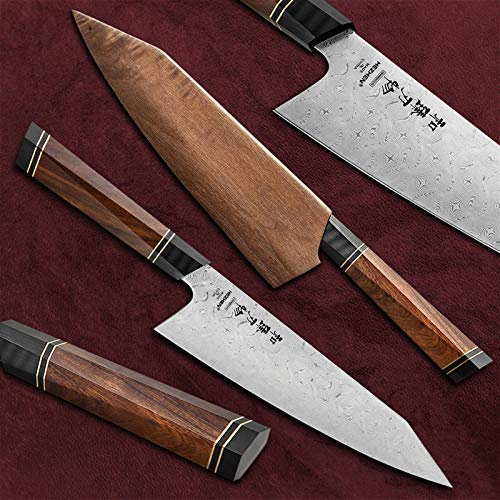 8.5 pollici Chef Knife 110 Strati Professional Damasco Super Steel Bella confezione regalo Cucina Cucina Coltelli da cucina Coltello da cucina