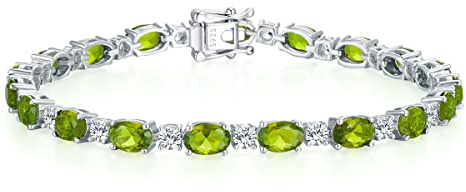 GEMLANTO Armband Damen 925 Sterling Silber Edelstein Tennis Armband Frauen Geburtsstein Schmuck Geschenk für Valentinstag Verlobung Geburtstags Muttertags Weihnachten