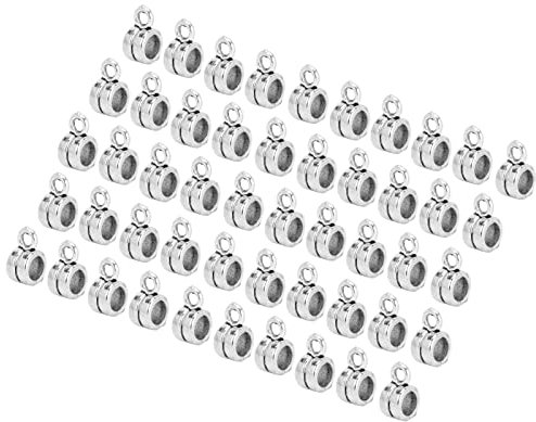 50 Stück Dreadlocks Perlen, silber Wikinger Bart Perlen Dreadlocks Perlen Metall Haarperlen für DIY Schmuck, Haar, Schnurrbart, Dekorationszubehör