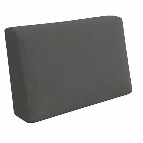 POKAR Palettenkissen Wasserabweisend Palettenauflagen mit abnehmbarem Bezug Palettenauflage Palettenmöbel Palettensofa, Seitenkissen 60x40, Anthrazit