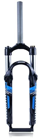 HSQMA MTB Mechanisch Federgabel 24 Zoll BMX Klapprad Gabel 80 Federwege Zugstufen-Einstellung 1-1/8 Gerade Vorderradgabel Scheibenbremse 9mm QR Manuelle Sperre (Color : 24inch Blue)