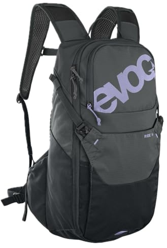 EVOC RIDE 16 Fahrradrucksack, Backpack für Outdoor-Aktivitäten & Alltag (Trekkingrucksack, cleveres Taschenmanagement, belüftet durch Rückenpolsterung, Trinkrucksack mit Trinkblasenfach), Mehrfarbig