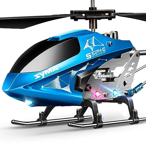 SYMA Remote Control Helicopter, S107H-E RC Helicopter with One Key take Off/Landing, High & Low Speed and Durable Alloy Design, Gift Toy for Kids and Beginners