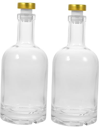 Ciieeo 2piezas Botella De Vidrio Vodka Licor Vino Whisky Decantador Elegante Unidades