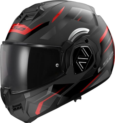 LS2 Helm Advant Kuka FF906 matt schwarz/rot Größe S | | Helmen | Quick Release ratelsluiting | Kunststoff | geeignet für Moped, Maxi-Roller, Motorrad, Mofa, Schaltmoped, vierfach, Roller