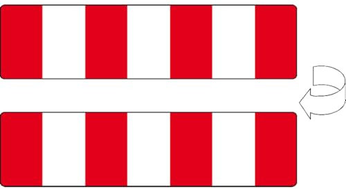 Dreifke® Verkehrszeichen Höhenleitmal, doppelseitig, zum Abhängen, Aluminium RA0, reflektierend, 1200x250mm