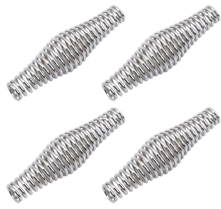 LIFTATAPA 4 st BBQ-fjäderhandtag, rostfritt stål cool touch spis fjäderhandtag, kraftiga grillhandtag för träspisar, grillrökare, grillar, gropar, skåp (silver)