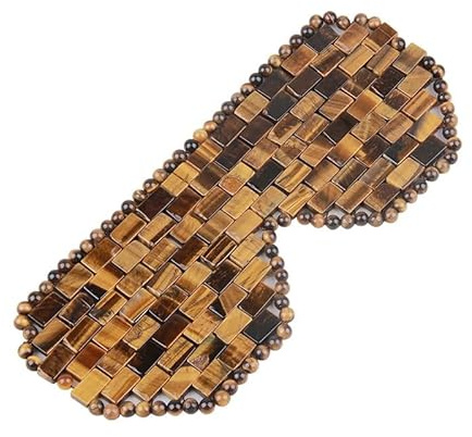 Natürliche Jade-Maske, Rosenquarz, Augenmaske, Naturstein, Tigeraugenmaske