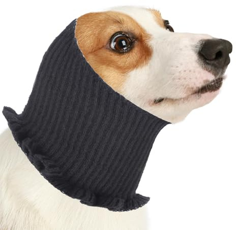 Zoo Snoods Hunde-Gehörschutz – Haustier-Hals- und Ohrenwärmer, Haube, Kopfbedeckung für Feuerwerk, Angstlinderung (25 cm)