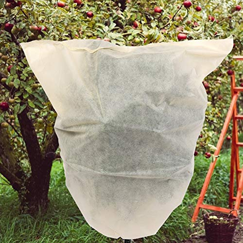 KIMISS Vello per Piante Antigelo, 3 Pezzi 0,8 1 M Giardinaggio Albero da Frutto Tasca in Stoffa Antigelo Borsa di Copertura Invernale per Coperture Polvere Insetti e Manto Nevoso