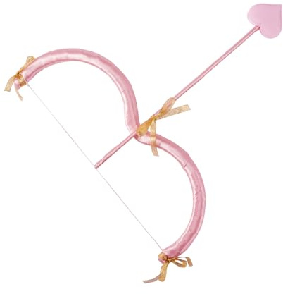 Yoisdtxc Amor Bogen und Pfeil 2-teiliges Set, Valentinstag Amor Kostüm Accessoire für Valentinstag Party Foto Requisiten (Rosa, Einheitsgröße)