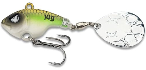 Monkey Lures Turbo Lui - 5 Größen, 4g, 7g, 10g, 14g, 18g, Jigspinner, Jig Spinner Kunstköder, Angelköder zum Spinnfischen auf Barsch, Zander und Hecht