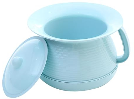 harayaa Urinario con tapa, ligero, portátil y grueso, ideal para niños, ideal para dormitorio, camping y viajes, Azul