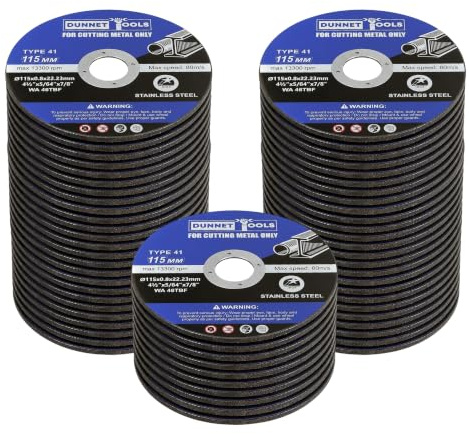 Dunnet Tools 50pc 115mm Metal Cutting Discs – Ultra Thin Heavy Duty Angle Grinder Cutting Wheels for Fast Clean Cuts, Grinding & Metalwork