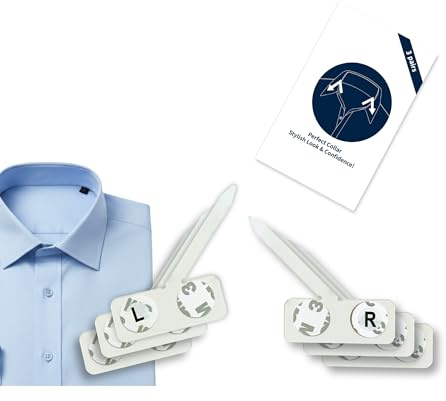 Collar Stays for Men’s Dress Shirts (3 Pairs) - istays Shirt Collar Inserts & Collar Stiffeners, Plastic Collar Stays for Men, Gifts for Him, Office Daily Wear Travel Use