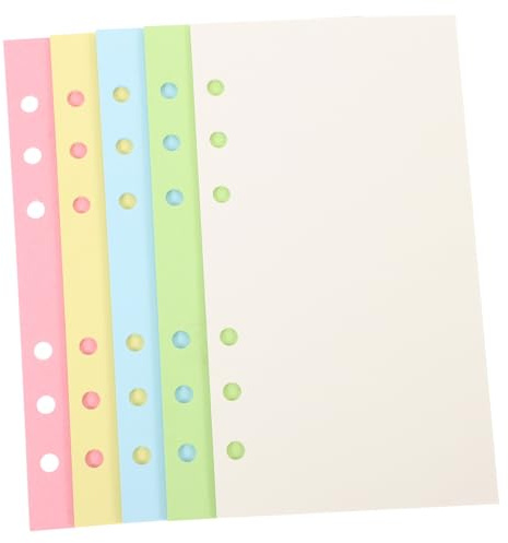 DIYEAH 100 Blatt Blanko Nachfüllpapier Ringbucheinlagen Lose für Notizbuch Tagebuch Planer Flexibles Schreibpapier zum Schreiben Planen und Notieren