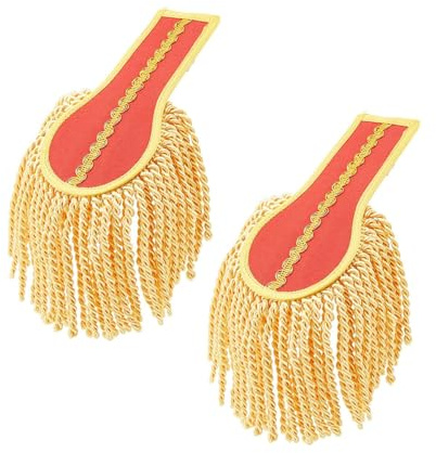 Alide Lot De 2 Accessoires De Costume De Batterie, Patch D'épaule D'uniforme De Groupe, Épaulette À Pompon En Chaîne À Maillons Dorés