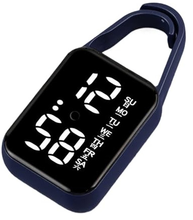 YIGZYCN Montre électronique LED à suspendre avec veilleuse étanche tactile numérique pour homme et femme Cadeau porte-clés Montres de poche Touch Digital