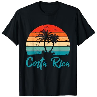 Maglietta retrò Vintage Tramonto Costa Rica Costa Rica Vintage Maglietta