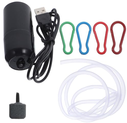 PRETYZOOM Kleiner Sauerstoff Luftpumpe mit USB Anschluss aus Abs und Kupfer für Aquarium und Outdoor Angeln Kompakte Sauerstoffpumpe für Fische und Meeresfrüchte Zufällige Zufällige Farbe