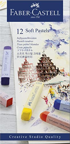 FABER-CASTELL - Set di pastelli morbidi da 12 pezzi in astuccio