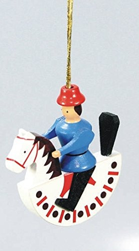 Rudolphs Schatzkiste Baumbehang Reiterlein blau BxHxT 3,5x3,5x1cm NEU Christbaum Christbaumschmuck Weihnachten Baumschmuck Holzschmuck Holz Seiffen Erzgebirge Strauchbehang Dekoration