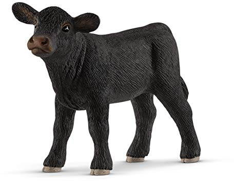 SCHLEICH 13880 Black Angus Kalb, ab 3 Jahren, Farm World - Spielfigur, 3 x 7 x 6 cm