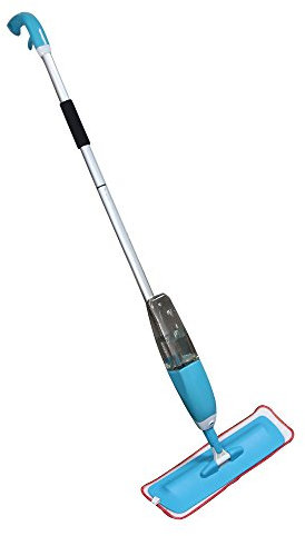MUPAI Bodenwischer mit Sprühfunktion,Spray Mop multifunktionaler Bodenwischer mit integriertem Zerstäuber (Blau)