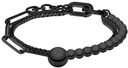 LIEBESKIND BERLIN Damen Armband & Kette in einem– moderner Kettenlook, mit Perlen und verschiedenen Funktionen, in unterschiedlichen Faben, Layer-Look, Elegant & Alltagstauglich