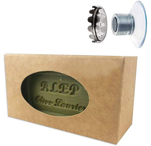 SudoreWell® Schwebender Seifenhalter mit Magnet Plus Oliven-/ Lorbeerseife 125g