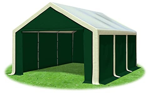 Stabilezelte Partyzelt 4x6m Modular Professional PVC 500 g/m² geschlossen BEIGE GRÜN