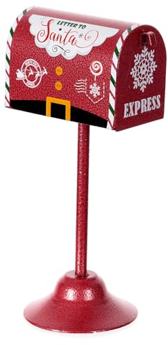 Holyart Boîte aux Lettres Rouge du Père Noël 30x15x15 cm