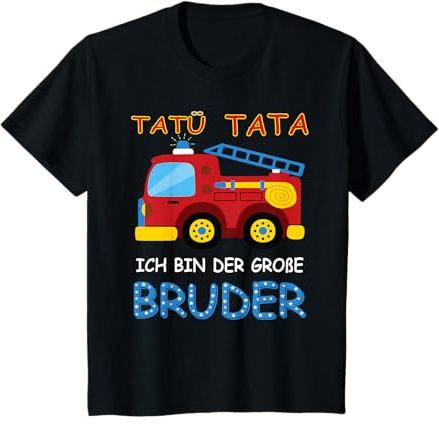 Ich bin der große Bruder Geschwister Feuerwehr T-Shirt