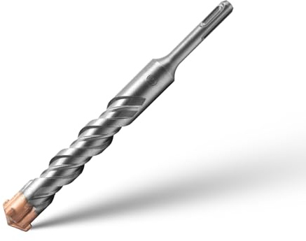 SDS Plus Professionell Hammerbohrer Betonbohrer mit 4 Hartmetall Schneiden Fliesenbohrer Metallbohrer Steinbohrer Betonbohrer Schlagbohrmaschine Bohren für Beton, Naturstein, Ziegelmauer 25mm x 200mm