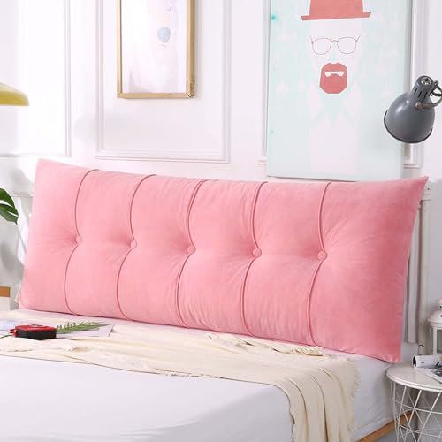 Komfortables Lesekissen 80/140/150/120/180cm Bett Kopfteil Kissen weiches mit Reißverschlussbezug Leinen Sofakissen Abnehmbarem Waschbar Lendenkissen Wandkissen für Kopfteil Sofa Tatami ( Color : #15