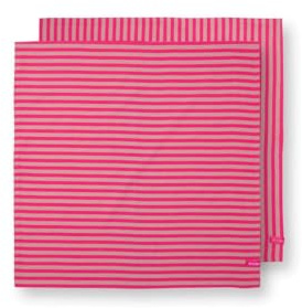 Pip Studio Stripes Set/2 Geschirrtüchern Rosa