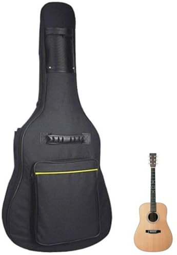 Pineeseatile Borsa per chitarra per chitarra da 41 pollici Custodia per chitarra acustica morbida con 2 tasche a spesso