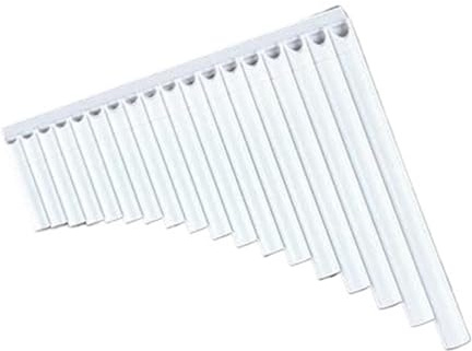 Panflöte 18 Pfeifen Panflöte Panflöte G-Tonart ABS-Kunststoff Traditionelles Holzblasinstrument für Anfänger und Musikliebhaber(White-G)