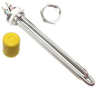 tianwandong 12v Heating Element DN25 Solar Water Heater Element Stainless Steel Water Heater with Cap(Heater nut,12v 300w BSP)