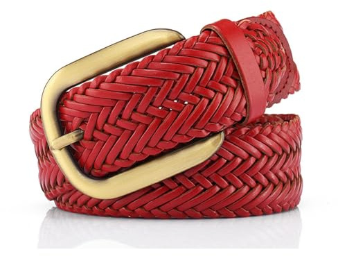 LVUNZJCA Geflochtener Damengürtel Flechtgürtel Vintage Damengürtel Breiter Retro Hosengürtel Flechtgürtel für Männer Frauen