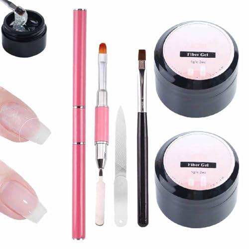 2 Stück Nagel-Reparatur-Schutzgel,Reparatur-Set für natürliche Nägel,Sofort rissiges Nagelreparaturgel,Nagelreparatur-Set mit Bürste,Einfache schnelle Wiederherstellung schwacher und beschädigter Näge