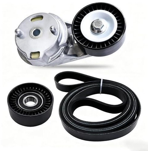 MINETPS 39269 Engine Serpentine Belt Tensioner Idler Pulley Drive Kit Compatible with Jeep Wrangler 2007 2008 2009 2010 2011 3.8L V6 Replace 89607 38018 6PK2285