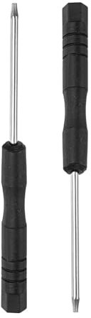 TOP-VIGOR 2pcs Mini Torx Screwdriver T5 Star Head 80mm Length, Small Precision Screwdrivers with Non-Slip Handle for Electronics, Glasses, Watch, Computer and Small Appliance Repair