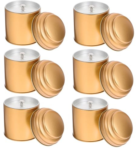 BESPORTBLE Juego de 6 Latas de Té de Hojalata Doble Tapa Hermética Tarros de Almacenamiento para Hojas de Té Sueltas Color Rosa Mate Recipiente Multifuncional para Alimentos y Dulces