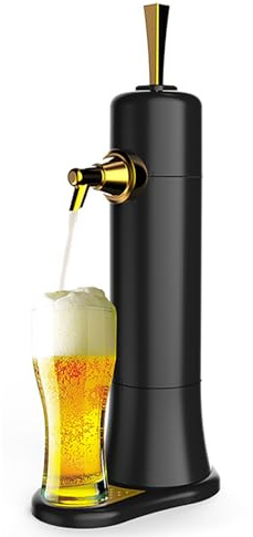 Grifo dispensador de cerveza, máquina de barril de cerveza, dispensador de cerveza portátil con función de vibración y refrigeración de 40000S/sub-alta frecuencia, convierte cualquier lata o botella