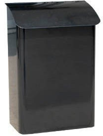 Signs & Numbers Galvanized Steel Wall Mounted Letterbox with Newspaper Holder – Weatherproof Matt Black Mailbox, Rust-Proof Post Box for Home & Garden, Medium Capacity Mail Holder 34x33x17cm