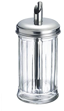 Westmark Sucrier, Capacité : 300 ml, Verre/Acier Inoxydable, New York, Argent/Transparent, 65242260