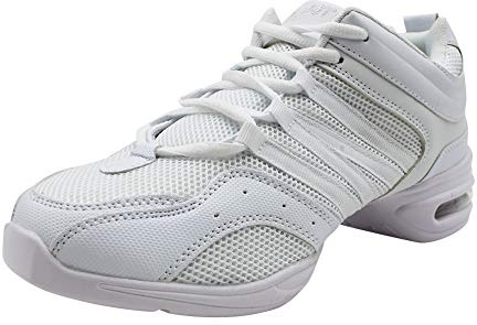 Yudesun Sports Outdoor Dance Shoes Women - Womens Black Mesh Split Sole Lace Up Shoe Teaching Practice Sneakers Comfy Slip Resistant Trainers Jazz Latin Ballroom Casual