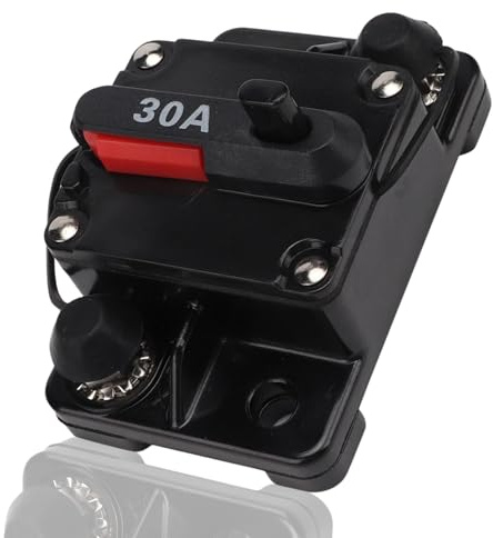 Jadeshay Auto Sicherung Reset, Schutzschalter Sicherungshalter Sicherungshalter für Sicherungsauto Bootssicherungen 12V 30A